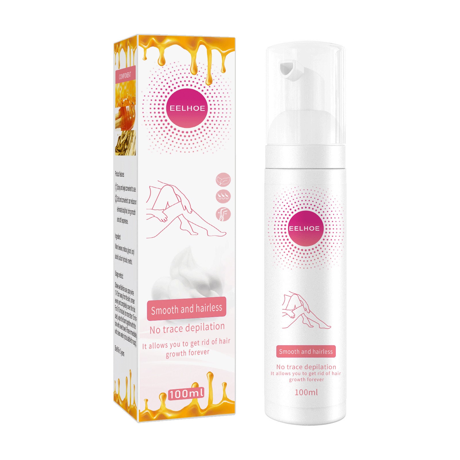 30ml 100ml Hair Removal Spray Depilatory Armpit Hair And Legs Hair Foam Mousse And Removal Is Gentle Hair Cream Spray Non-irritating - Healing Shop