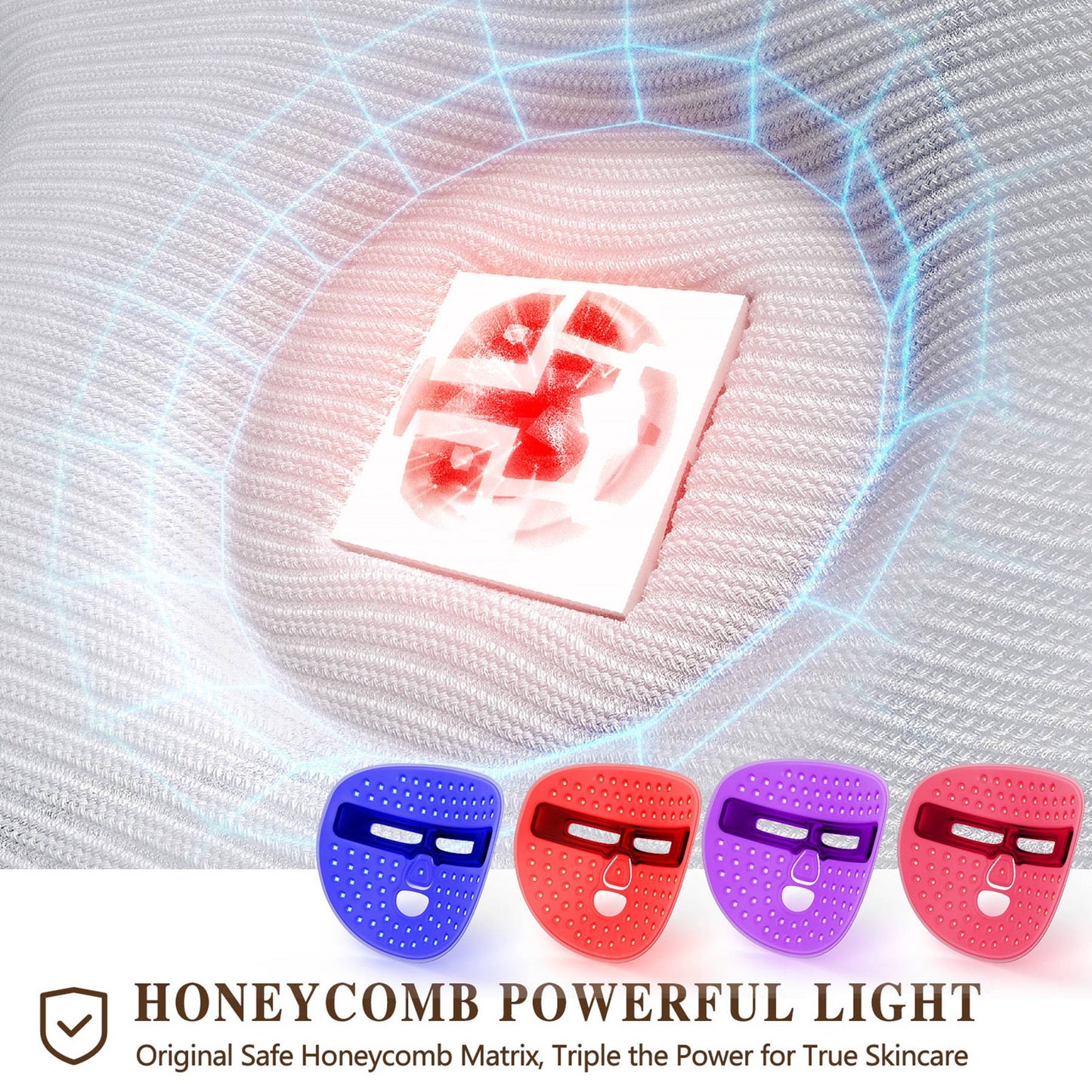 LED Face Mask Facial Care Tool, Red Light Therapy Mask For Face For Home Travel - Healing Shop