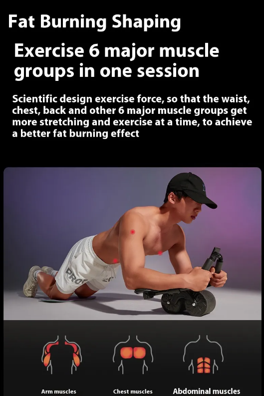 Automatic Rebound Ab Roller Wheel — Advanced Core Strengthening & Stability Trainer
