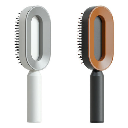 Self Cleaning Hair Brush For Women One-key Cleaning Hair Loss Airbag Massage Scalp Comb Anti-Static Hairbrush - Healing Shop