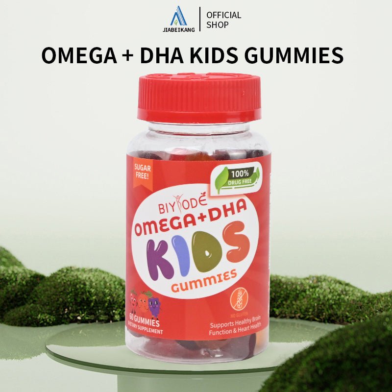 Jiabeikang Factory Kids Supplements Omega3 Vitamin C D Brain Function Heart Eyes Health Children Grow Taller DHA Gummies - Healing Shop