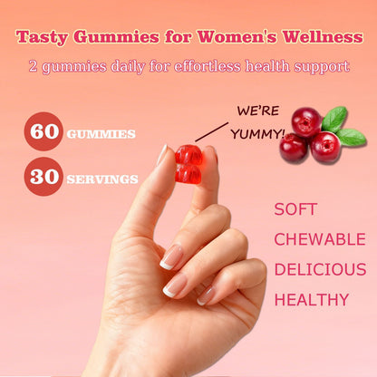Cranberry Probiotic Gummies Targets Body Odor, Women's Health, And PH Balance Vegan 60 Gummies Per Pack - Healing Shop