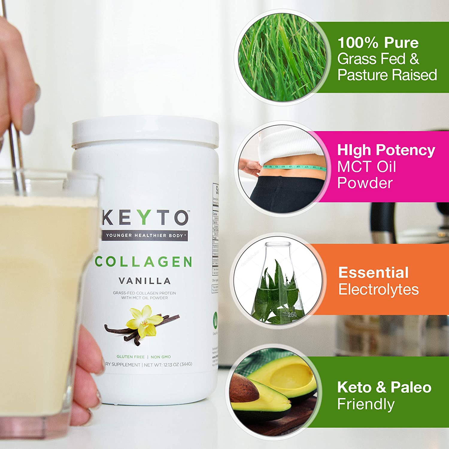 Vanilla-flavored Collagen Powder Hydrolyzed - Healing Shop