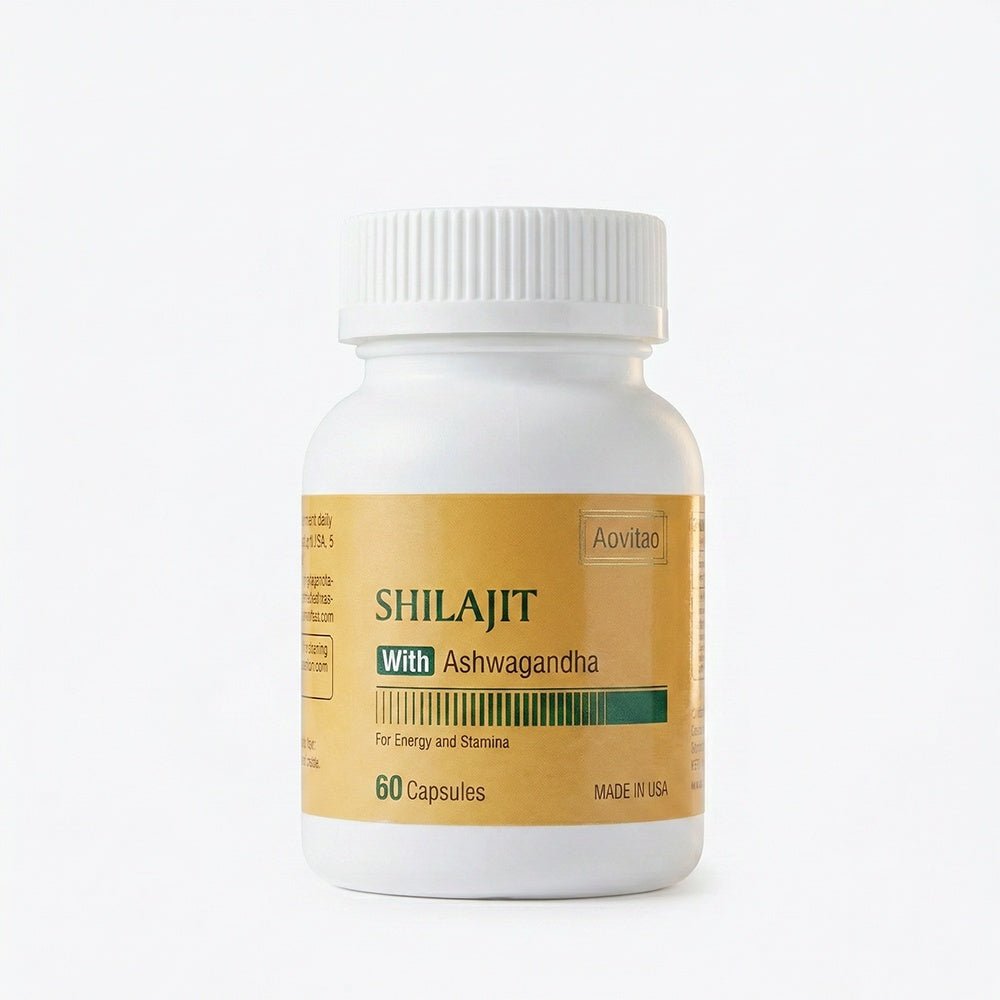 Shilajit Extract 550mg With Ashwagandha For Men And Women Energy, Stamina & Vitality Support And More, 60 Capsules - Healing Shop