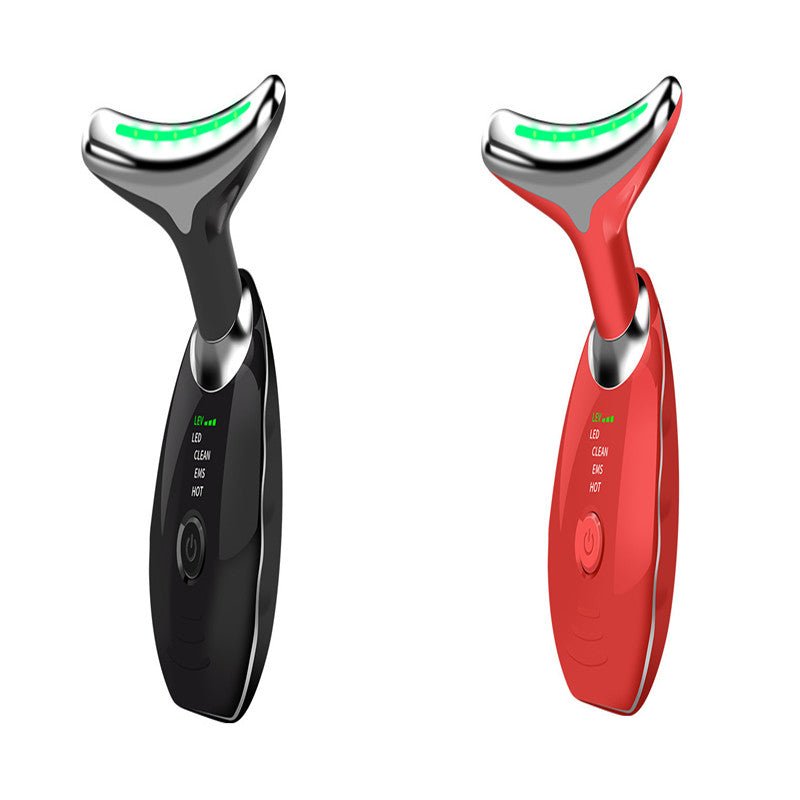 Neck Face Beauty Device Colorful LED Photon Therapy Skin Tighten Reduce Double Chin Anti Wrinkle Remove Lifting Massager - Healing Shop