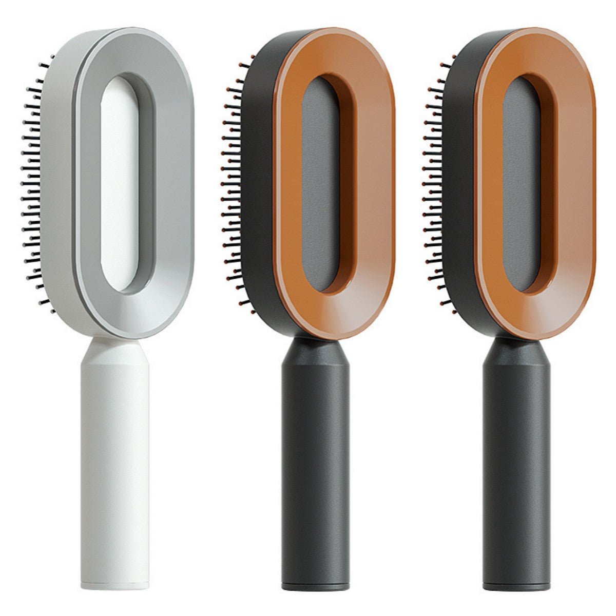 Self Cleaning Hair Brush For Women One-key Cleaning Hair Loss Airbag Massage Scalp Comb Anti-Static Hairbrush - Healing Shop