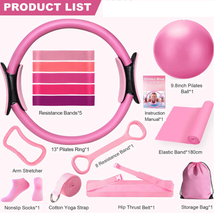 13-Piece Yoga & Pilates Set | Complete Yoga Sets for All Levels