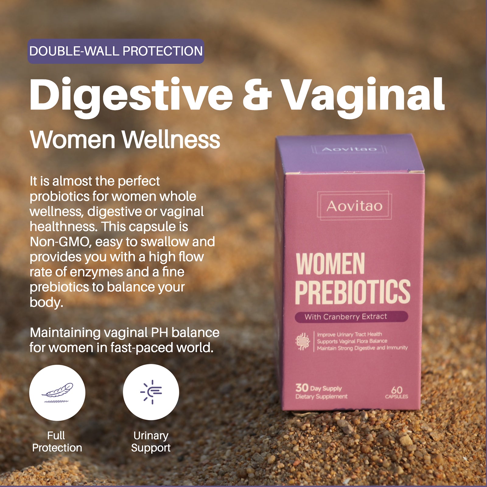 Vaginal Probiotics Women Ph Balance Pills Female Gut Health Prebiotics 60 Billion CFU Capsules Digestive Urinary Tract Support - Healing Shop
