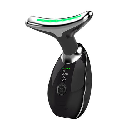 Neck Face Beauty Device Colorful LED Photon Therapy Skin Tighten Reduce Double Chin Anti Wrinkle Remove Lifting Massager - Healing Shop