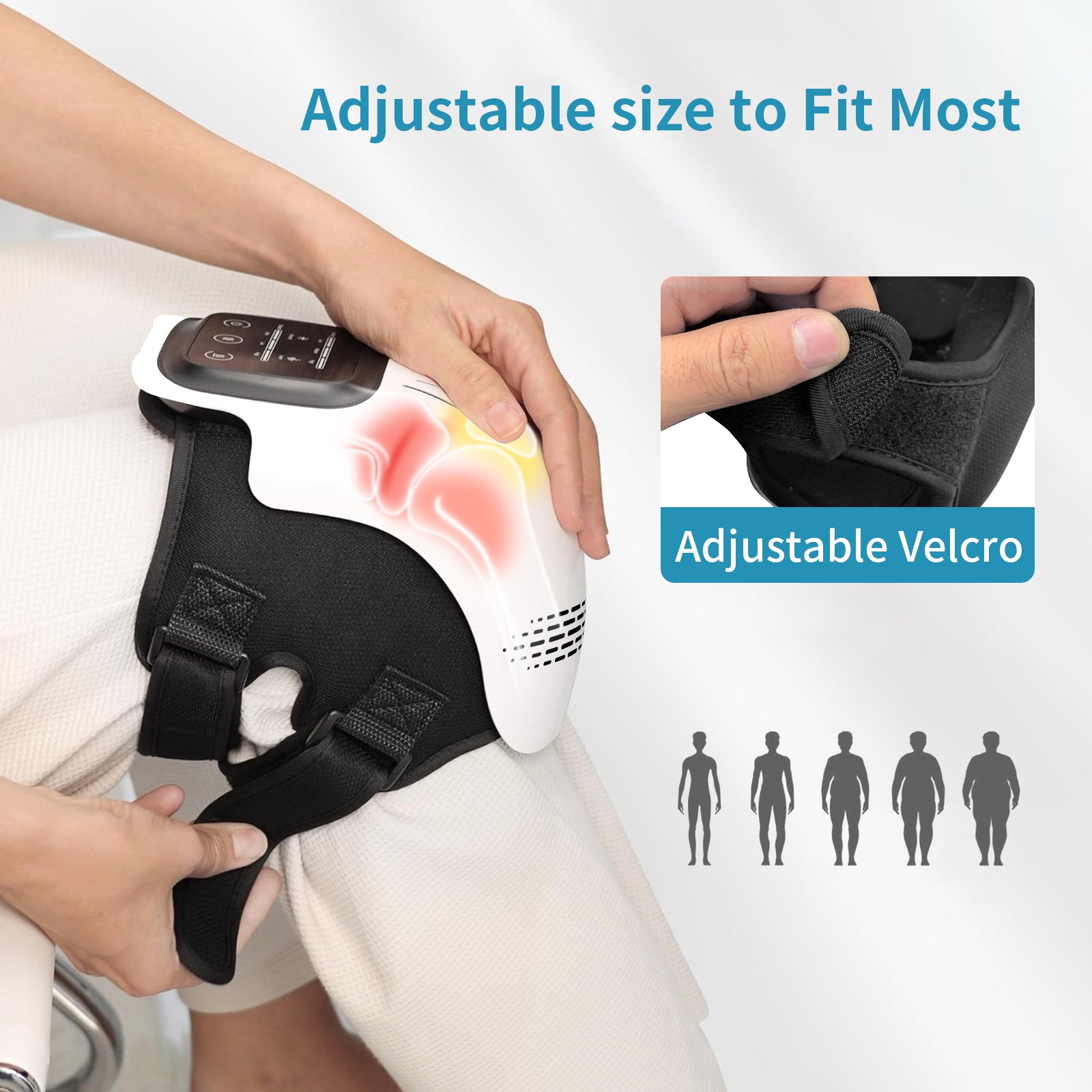 Intelligent Home Use Electric Intelligent Kneading Heating Knee Massager Rechargeable Pain Relief Infrared Laser Vibration Knee Massager - Healing Shop