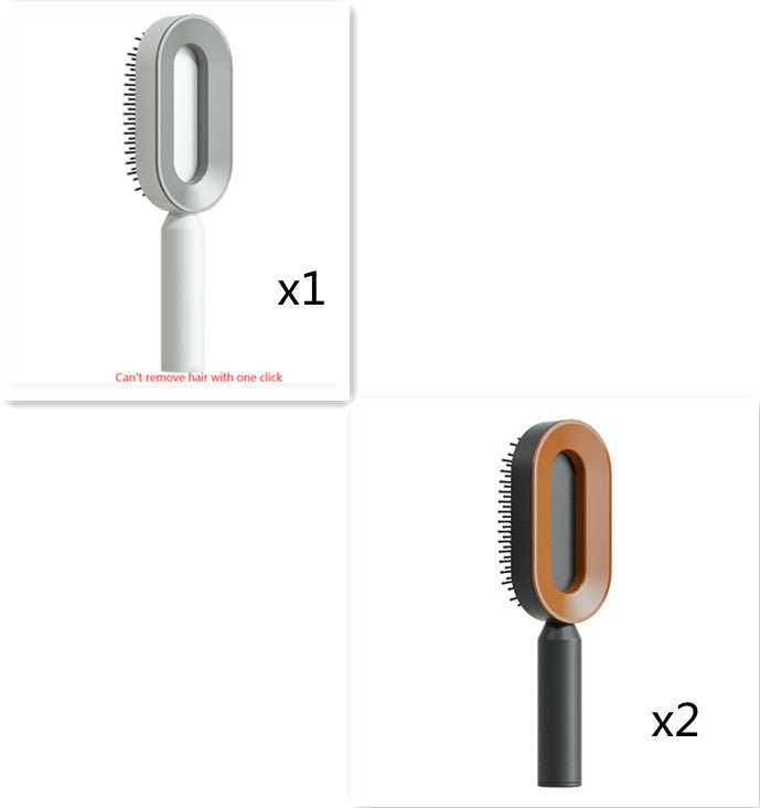 Self Cleaning Hair Brush For Women One-key Cleaning Hair Loss Airbag Massage Scalp Comb Anti-Static Hairbrush - Healing Shop