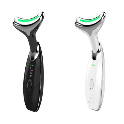 Neck Face Beauty Device Colorful LED Photon Therapy Skin Tighten Reduce Double Chin Anti Wrinkle Remove Lifting Massager - Healing Shop