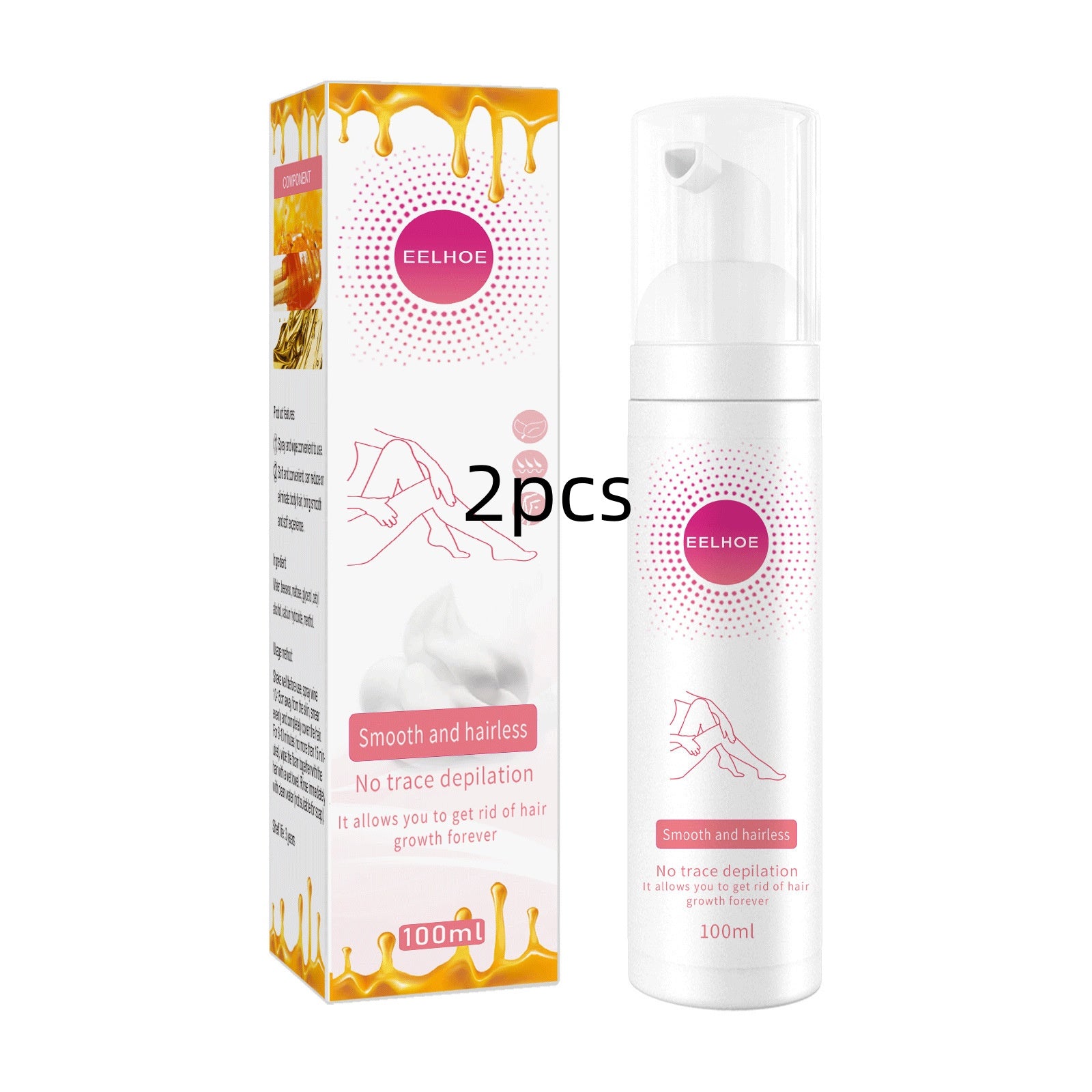30ml 100ml Hair Removal Spray Depilatory Armpit Hair And Legs Hair Foam Mousse And Removal Is Gentle Hair Cream Spray Non-irritating - Healing Shop