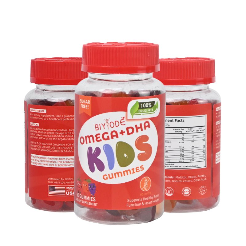 Jiabeikang Factory Kids Supplements Omega3 Vitamin C D Brain Function Heart Eyes Health Children Grow Taller DHA Gummies - Healing Shop