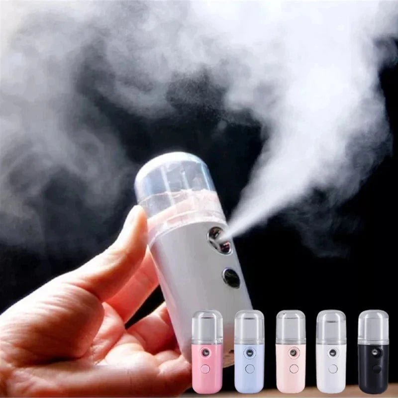 Portable Nano Mist Facial Steamer, USB Rechargeable Moisturizing Sprayer Humidifier, Deep Hydration Skin Care for Home Travel - Healing Shop