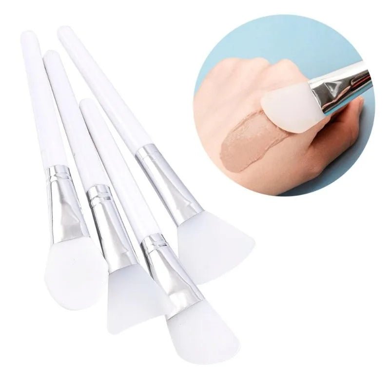 4Pcs/set White Makeup Silicone Facial Mask Brush Professional Mud Cream Brushes DIY Skin Care Foundation Cosmetic Beauty Tool - Healing Shop