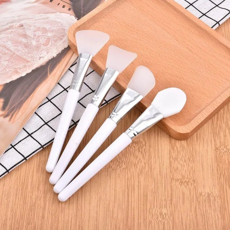 4Pcs/set White Makeup Silicone Facial Mask Brush Professional Mud Cream Brushes DIY Skin Care Foundation Cosmetic Beauty Tool - Healing Shop