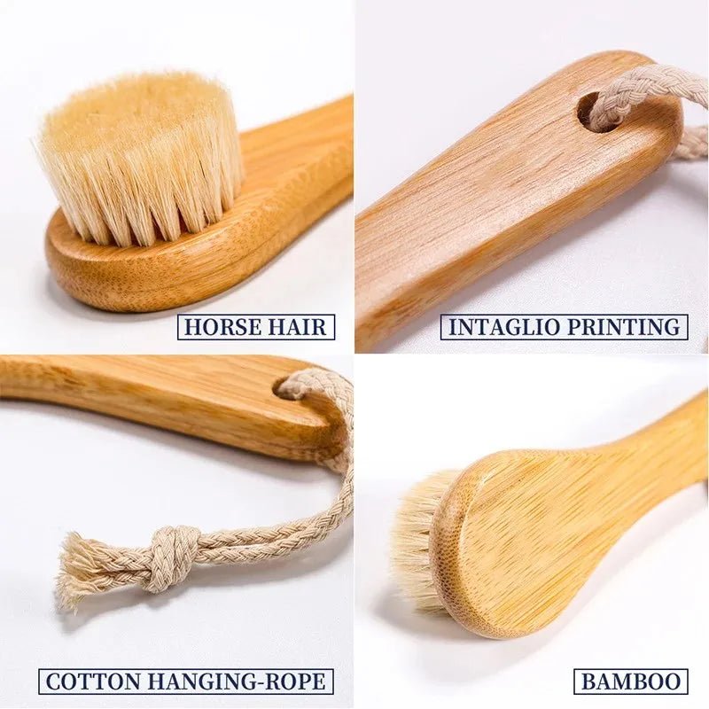1Pc Beauty Skin Care Brush Face Cleansing Brush Soft Natural Bamboo Hair Facial Cleansing Massage Portable Wash Deep Clean Face - Healing Shop