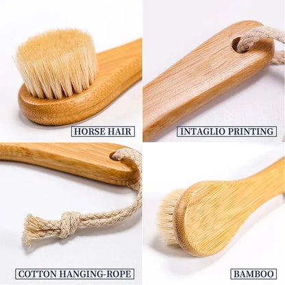 1Pc Beauty Skin Care Brush Face Cleansing Brush Soft Natural Bamboo Hair Facial Cleansing Massage Portable Wash Deep Clean Face - Healing Shop