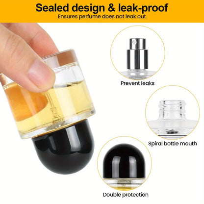 3/6pcs Perfume Bottle Spray Empty Perfume Atomizer Refillable with 3 Accessories Leak-proof Fine Mist High-end Travel Bottle - Healing Shop