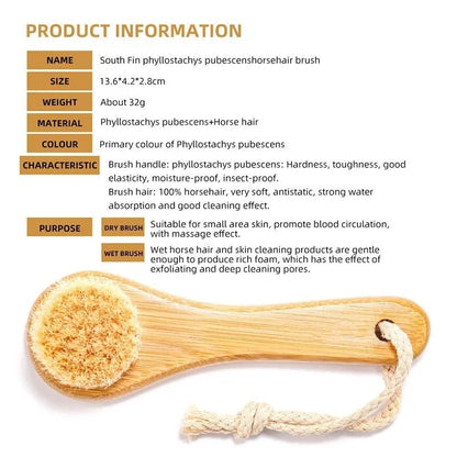 1Pc Beauty Skin Care Brush Face Cleansing Brush Soft Natural Bamboo Hair Facial Cleansing Massage Portable Wash Deep Clean Face - Healing Shop