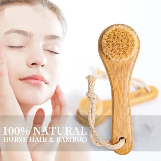1Pc Beauty Skin Care Brush Face Cleansing Brush Soft Natural Bamboo Hair Facial Cleansing Massage Portable Wash Deep Clean Face - Healing Shop