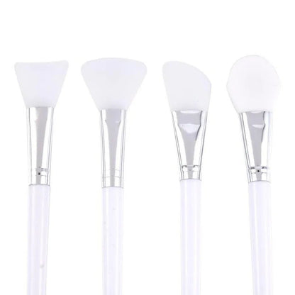 4Pcs/set White Makeup Silicone Facial Mask Brush Professional Mud Cream Brushes DIY Skin Care Foundation Cosmetic Beauty Tool - Healing Shop