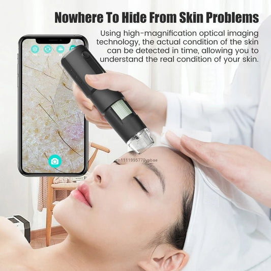 1000 times Wireless Dermatoscope Scalp Skin Analyzer Machine Facial and Body Analyzer Electronics Microscope Beauty Health Pro - Healing Shop