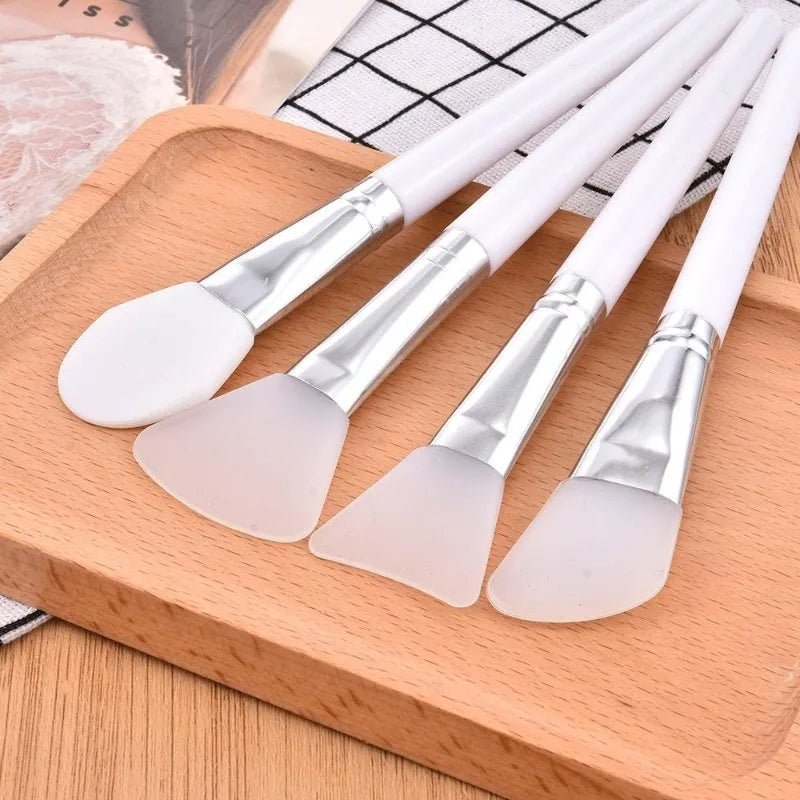 4Pcs/set White Makeup Silicone Facial Mask Brush Professional Mud Cream Brushes DIY Skin Care Foundation Cosmetic Beauty Tool - Healing Shop