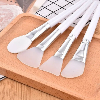 4Pcs/set White Makeup Silicone Facial Mask Brush Professional Mud Cream Brushes DIY Skin Care Foundation Cosmetic Beauty Tool - Healing Shop