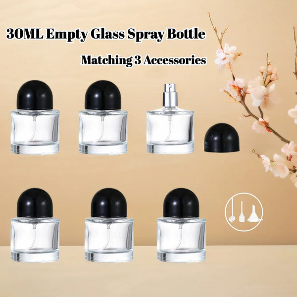 3/6pcs Perfume Bottle Spray Empty Perfume Atomizer Refillable with 3 Accessories Leak-proof Fine Mist High-end Travel Bottle