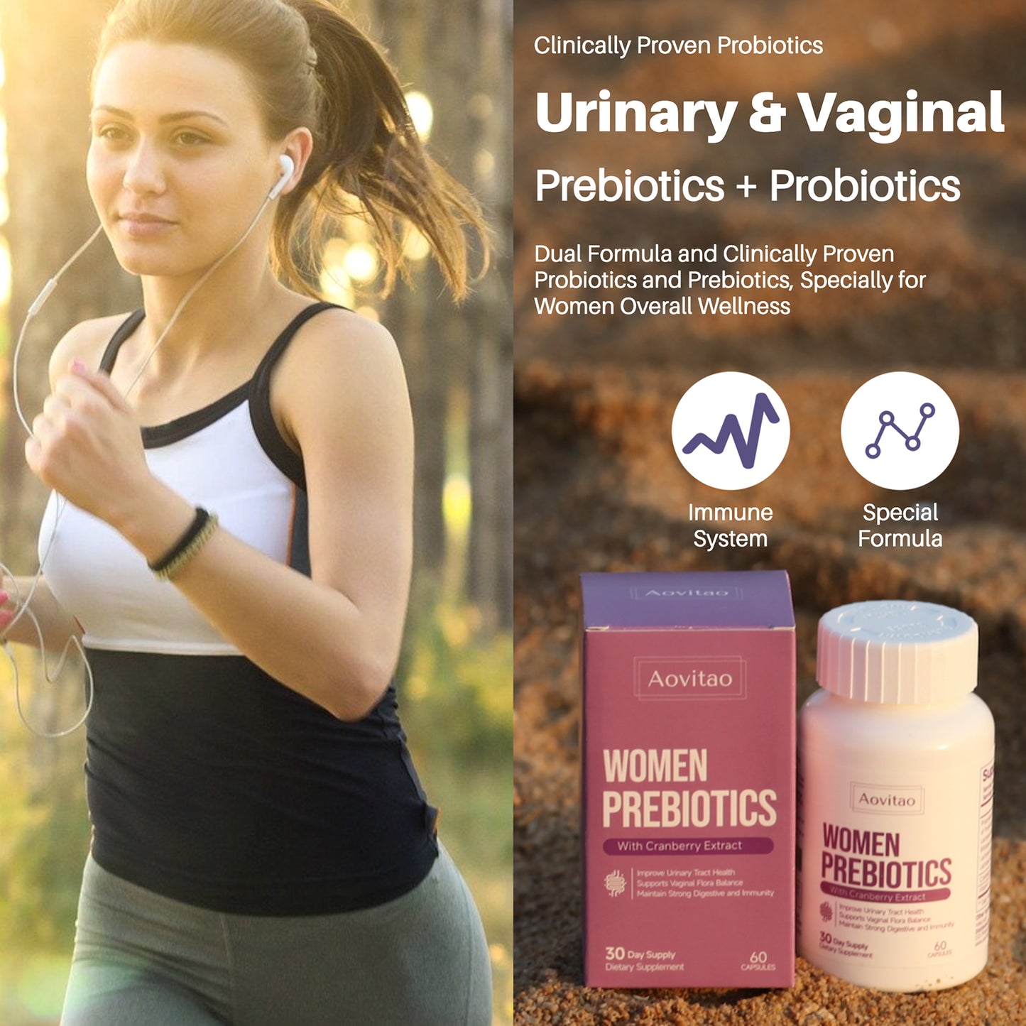 Vaginal Probiotics Women Ph Balance Pills Female Gut Health Prebiotics 60 Billion CFU Capsules Digestive Urinary Tract Support - Healing Shop