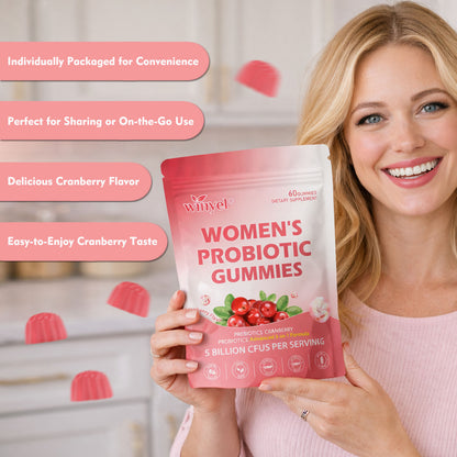 Cranberry Probiotic Gummies Targets Body Odor, Women's Health, And PH Balance Vegan 60 Gummies Per Pack - Healing Shop